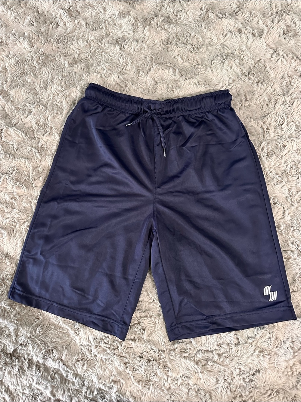 The Children's Place Navy Athletic Shorts with Drawstring